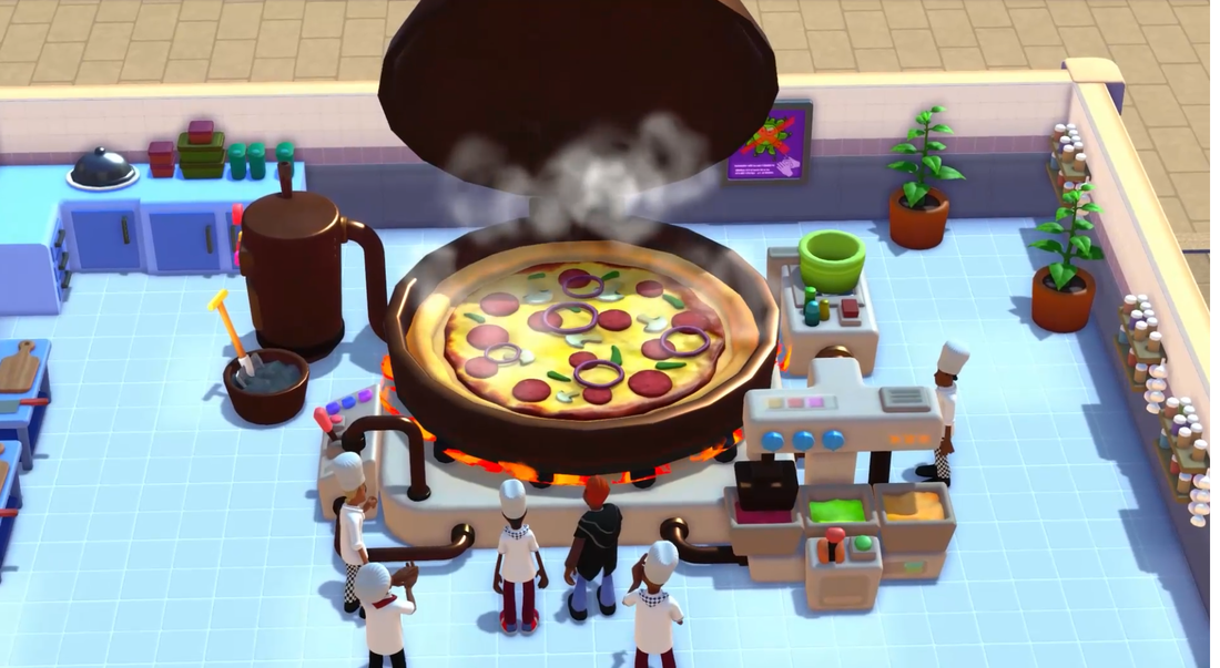 A giant pizza in Gastronomy - Two Point Campus