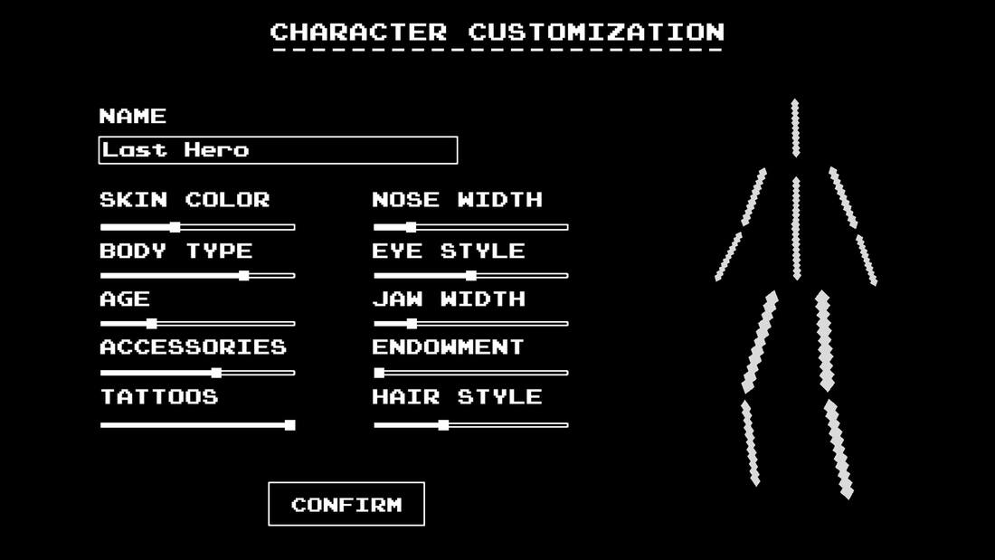 Last Hero character customisation screen