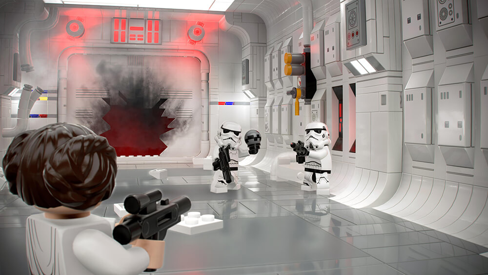 Leia takes down some Stormtroopers
