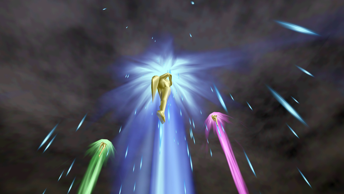 The Golden Goddesses ascending into the sky