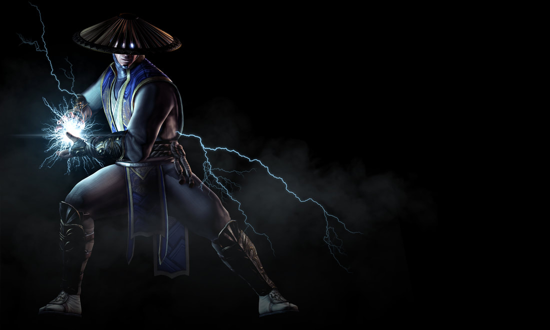 Raiden from Mortal Kombat with lightning