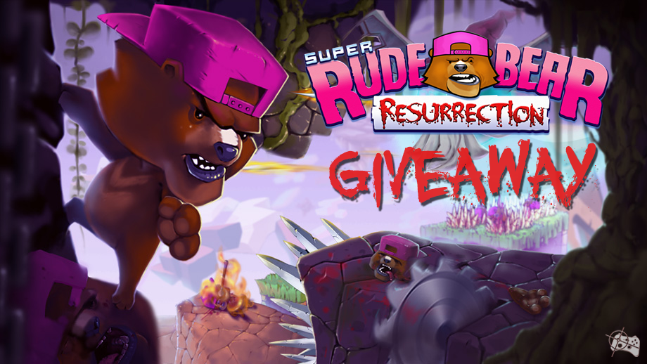 Super Rude Bear Resurrection Steam giveaway header - Pass the Controller