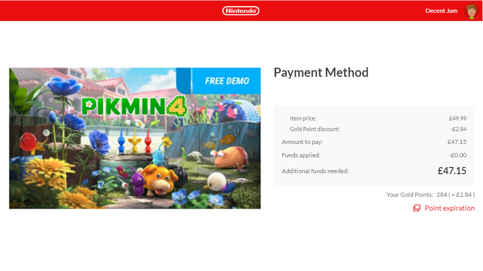 Pikmin 4 in the Nintendo eShop