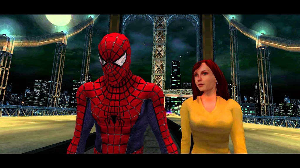 Best licensed games - Spider-Man (2002) movie game - Spidey and Mary Jane (MJ)